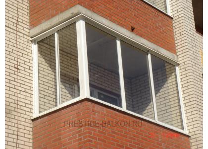 Холодное остекление балкона профилем Provedal и шумопонижающими отливами Королеве