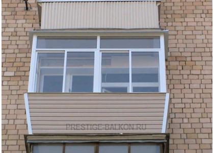 Холодное остекление алюминиевыми окнами с выносом и нащельниками в Королеве