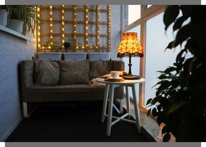 Настольное освещение лоджии в Королеве