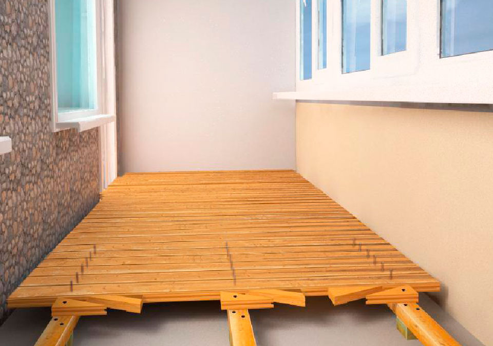 Настил полов балконов и лоджии в Королеве